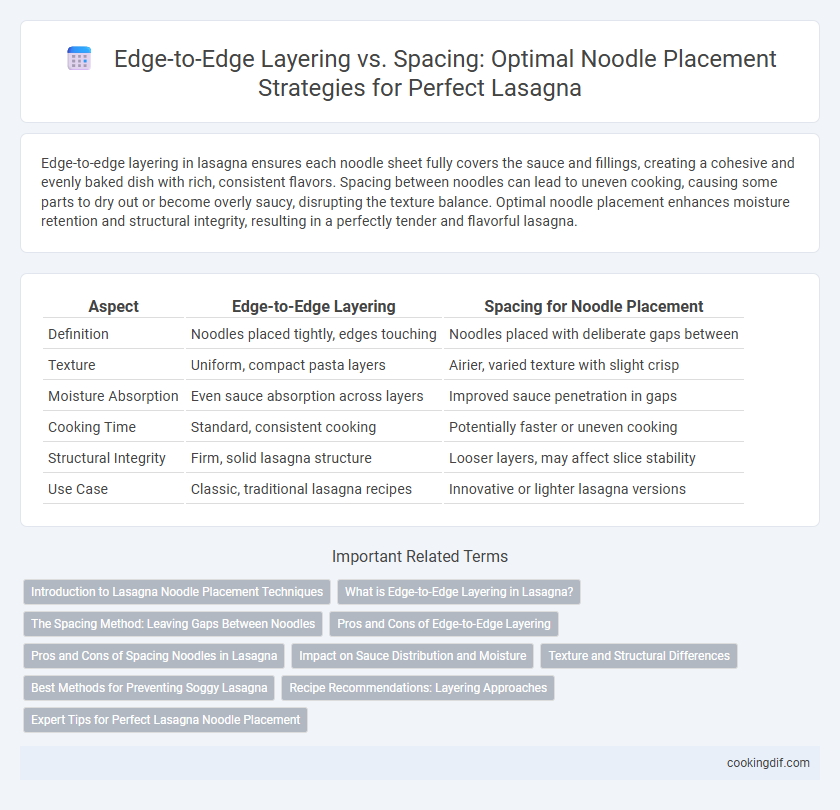 Edge-to-Edge Layering vs. Spacing: Optimal Noodle Placement Strategies for Perfect Lasagna