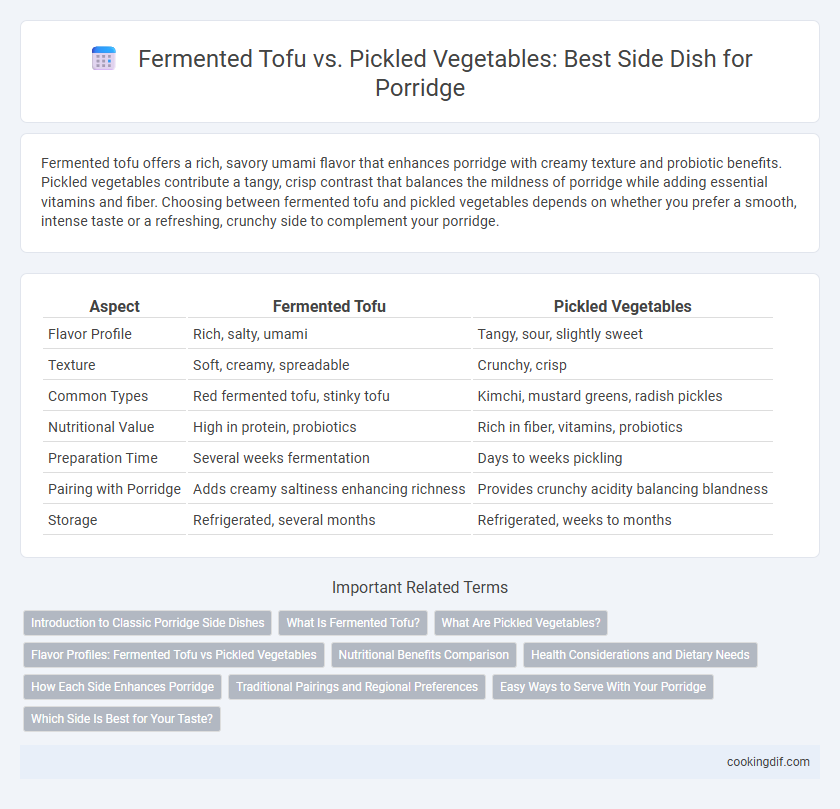 Fermented Tofu vs. Pickled Vegetables: Best Side Dish for Porridge