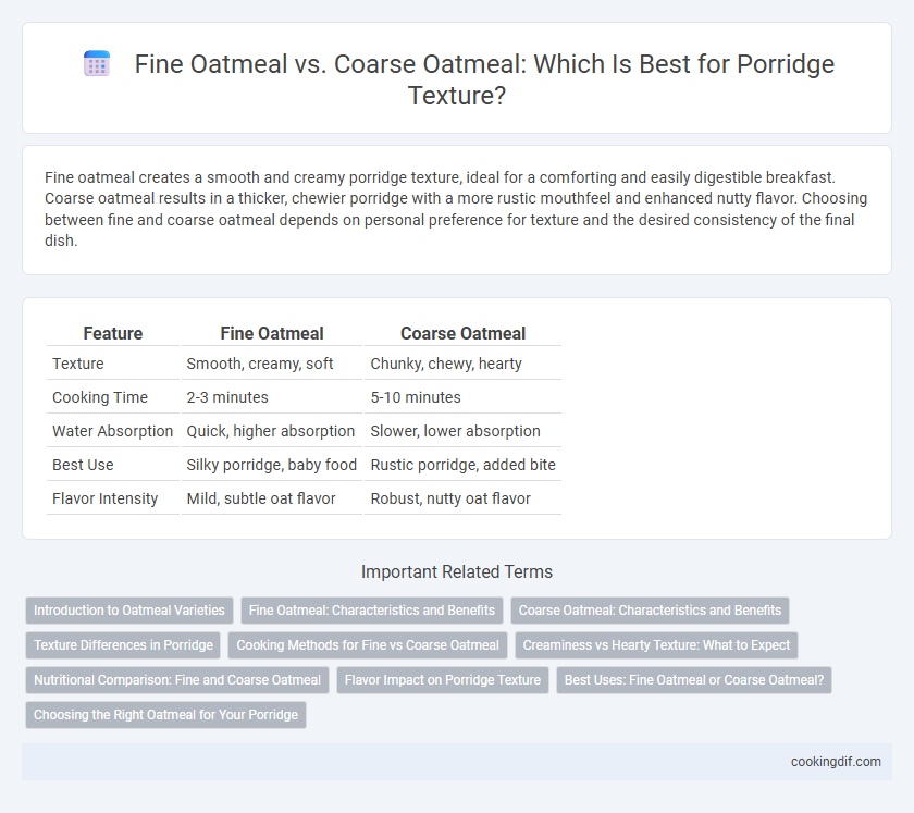 Fine Oatmeal vs. Coarse Oatmeal: Which Is Best for Porridge Texture?
