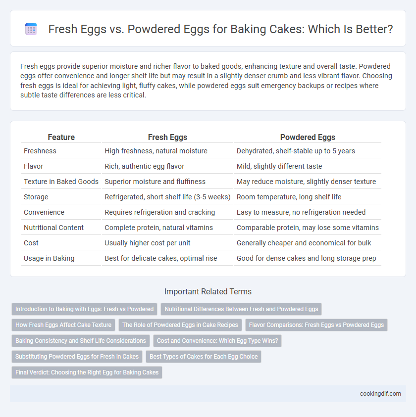 Fresh Eggs vs. Powdered Eggs for Baking Cakes: Which Is Better?