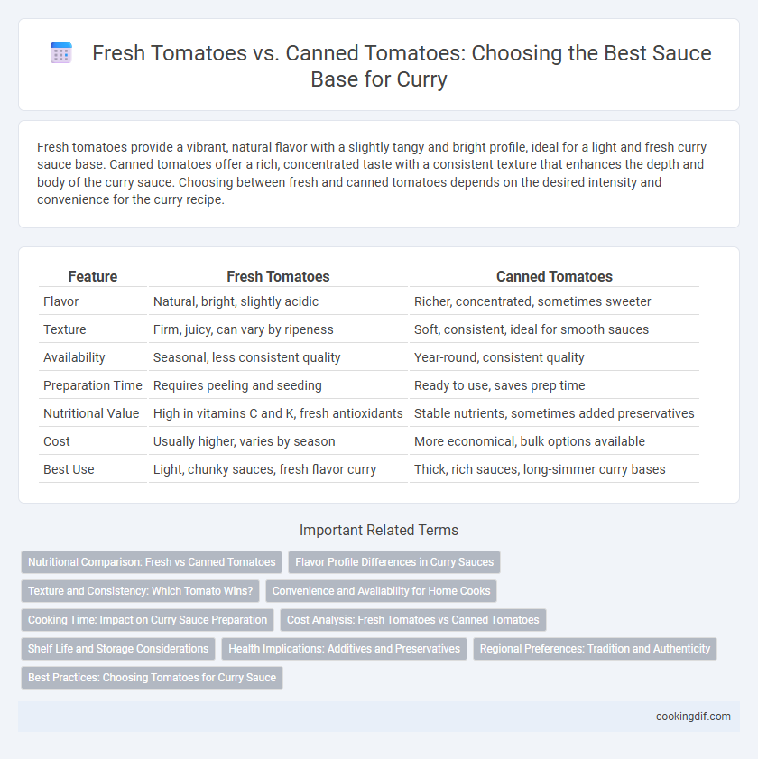 Fresh Tomatoes vs. Canned Tomatoes: Choosing the Best Sauce Base for Curry