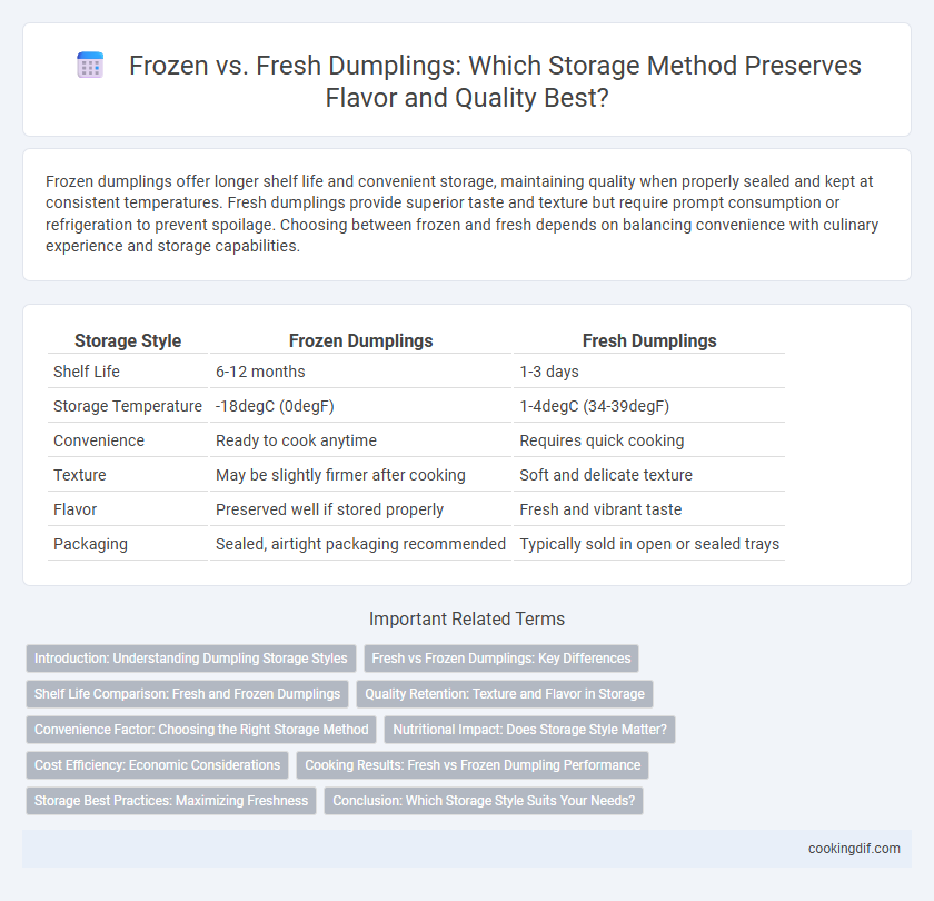 Frozen vs. Fresh Dumplings: Which Storage Method Preserves Flavor and Quality Best?
