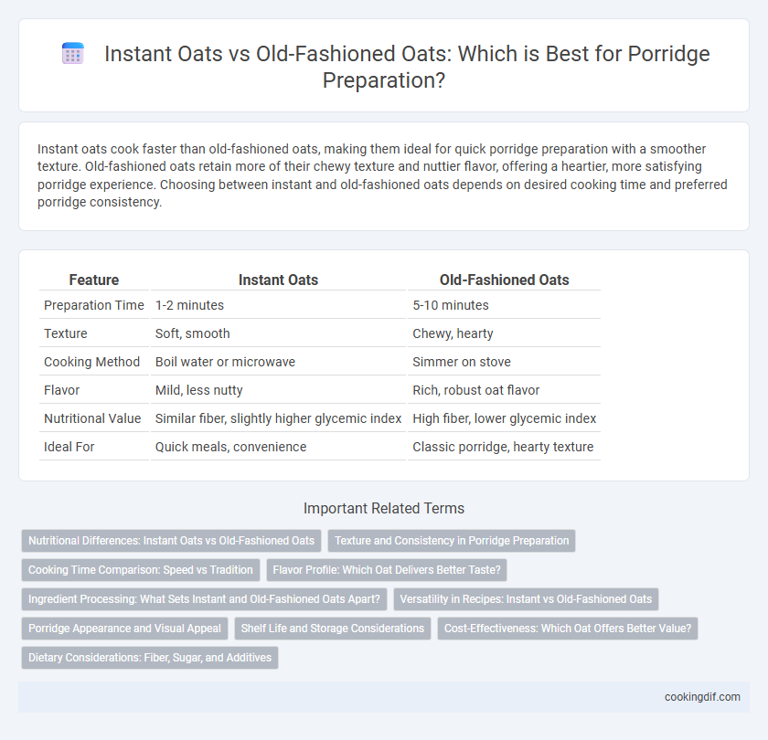 Instant Oats vs Old-Fashioned Oats: Which is Best for Porridge Preparation?