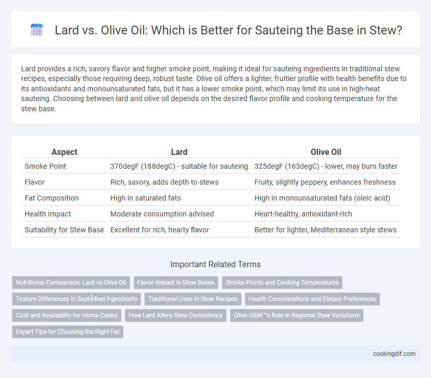 Lard vs. Olive Oil: Which is Better for Sauteing the Base in Stew?