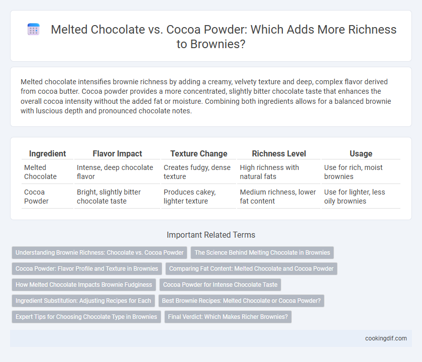 Melted Chocolate vs. Cocoa Powder: Which Adds More Richness to Brownies?