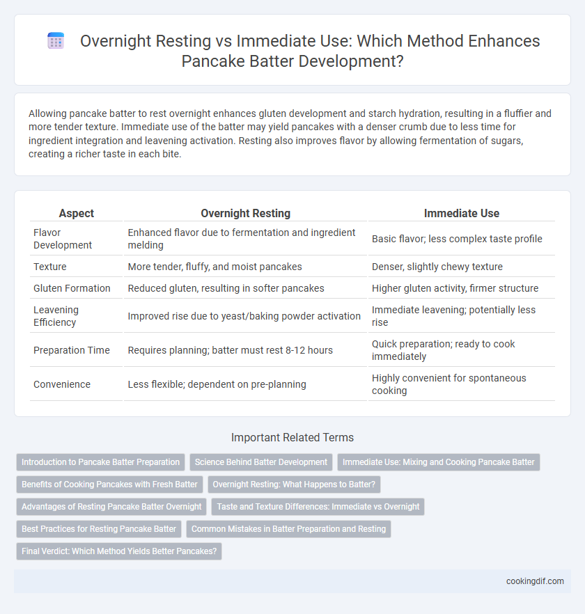 Overnight Resting vs Immediate Use: Which Method Enhances Pancake Batter Development?