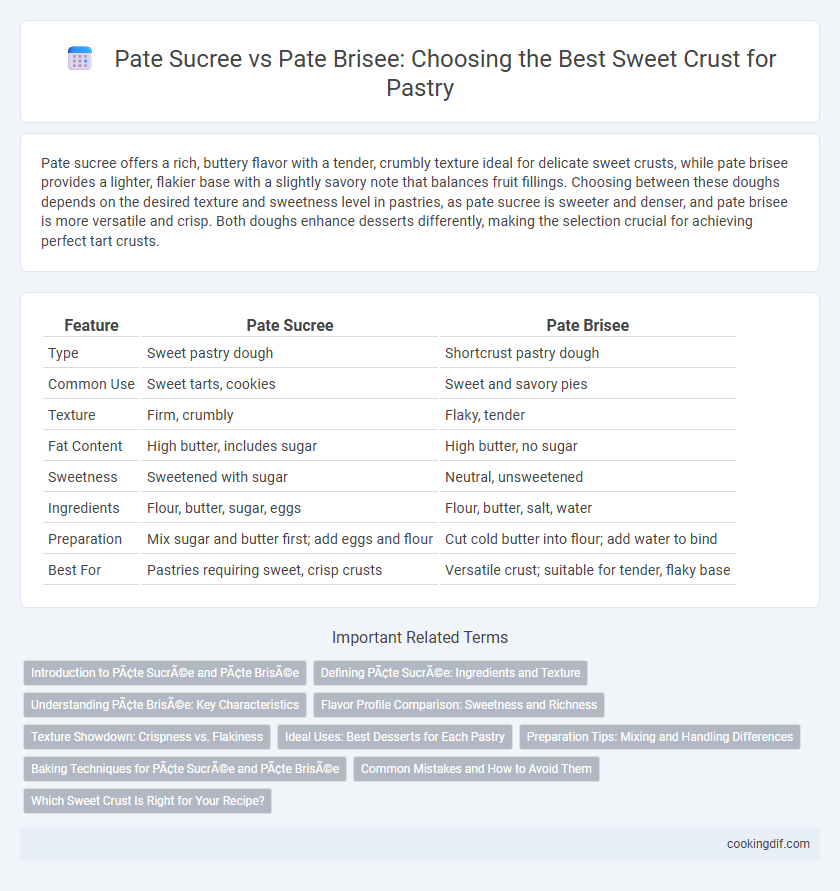 Pate Sucree vs Pate Brisee: Choosing the Best Sweet Crust for Pastry