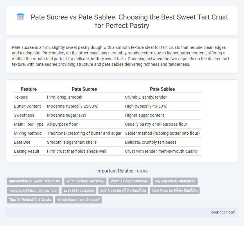 Pate Sucree vs Pate Sablee: Choosing the Best Sweet Tart Crust for Perfect Pastry