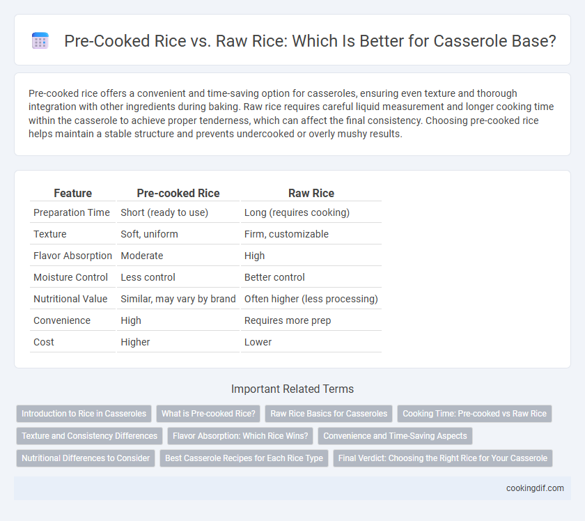 Pre-Cooked Rice vs. Raw Rice: Which Is Better for Casserole Base?