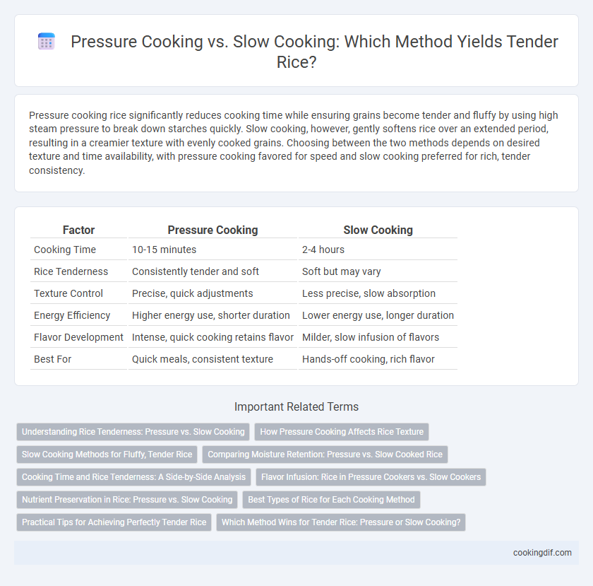 Pressure Cooking vs. Slow Cooking: Which Method Yields Tender Rice?