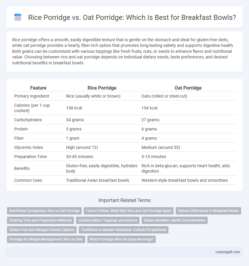 Rice Porridge vs. Oat Porridge: Which Is Best for Breakfast Bowls?