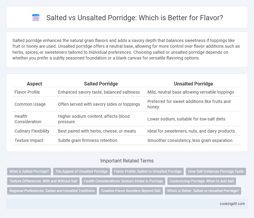 Salted vs Unsalted Porridge: Which is Better for Flavor?