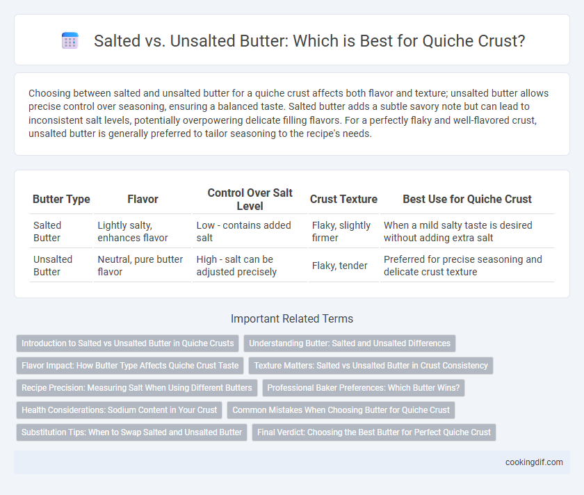 Salted vs. Unsalted Butter: Which is Best for Quiche Crust?