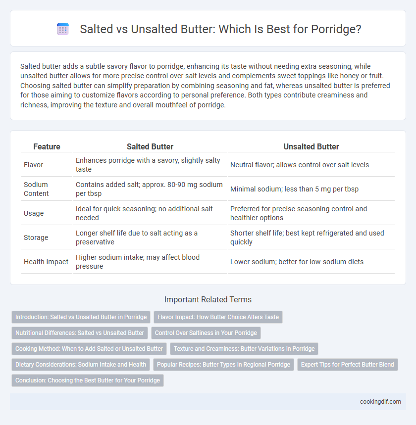 Salted vs Unsalted Butter: Which Is Best for Porridge?