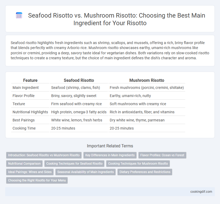 Seafood Risotto vs. Mushroom Risotto: Choosing the Best Main Ingredient for Your Risotto
