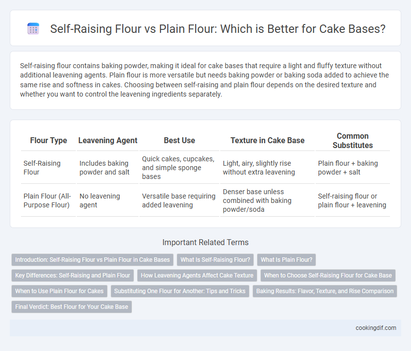 Self-Raising Flour vs Plain Flour: Which is Better for Cake Bases?