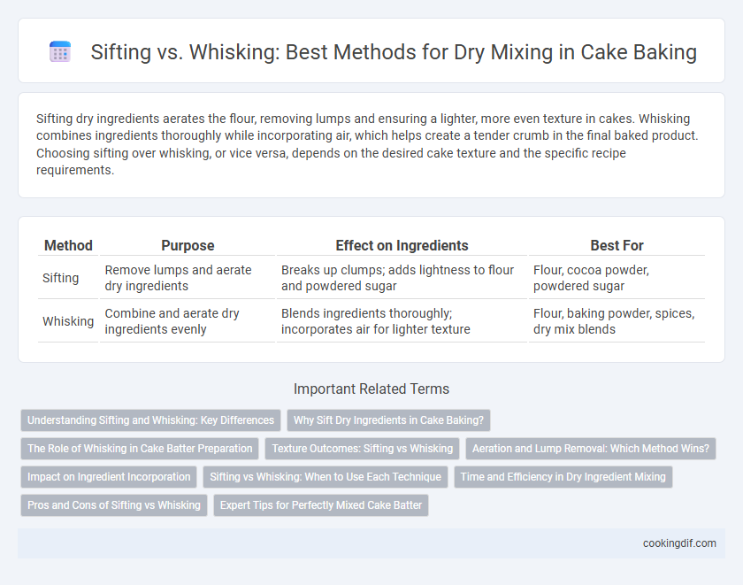 Sifting vs. Whisking: Best Methods for Dry Mixing in Cake Baking