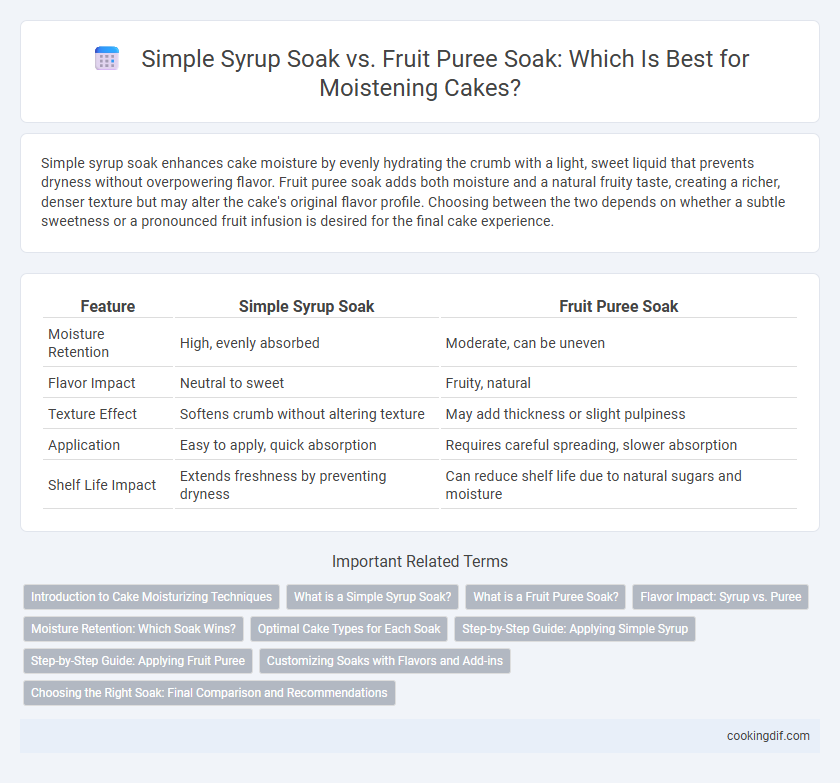 Simple Syrup Soak vs. Fruit Puree Soak: Which Is Best for Moistening Cakes?