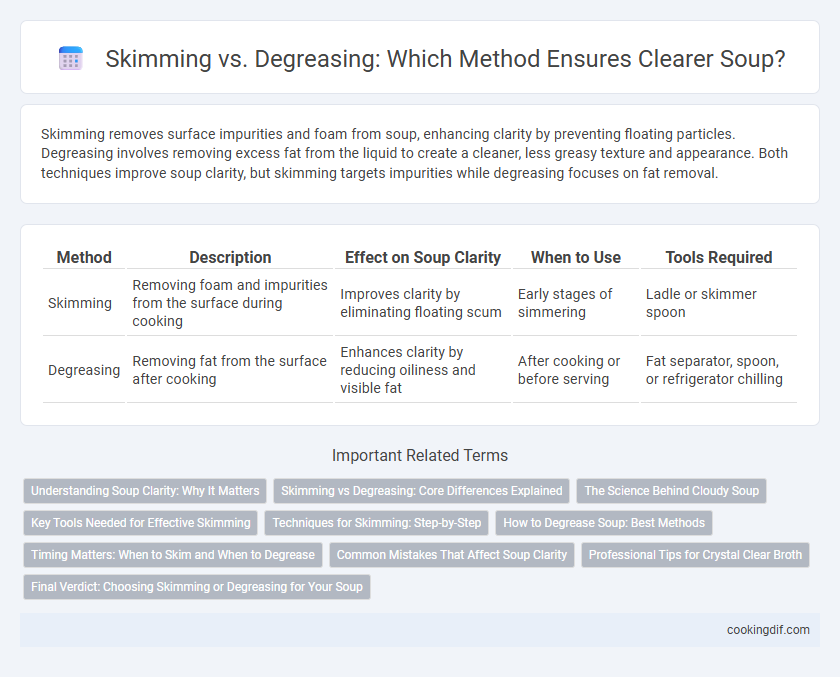 Skimming vs. Degreasing: Which Method Ensures Clearer Soup?