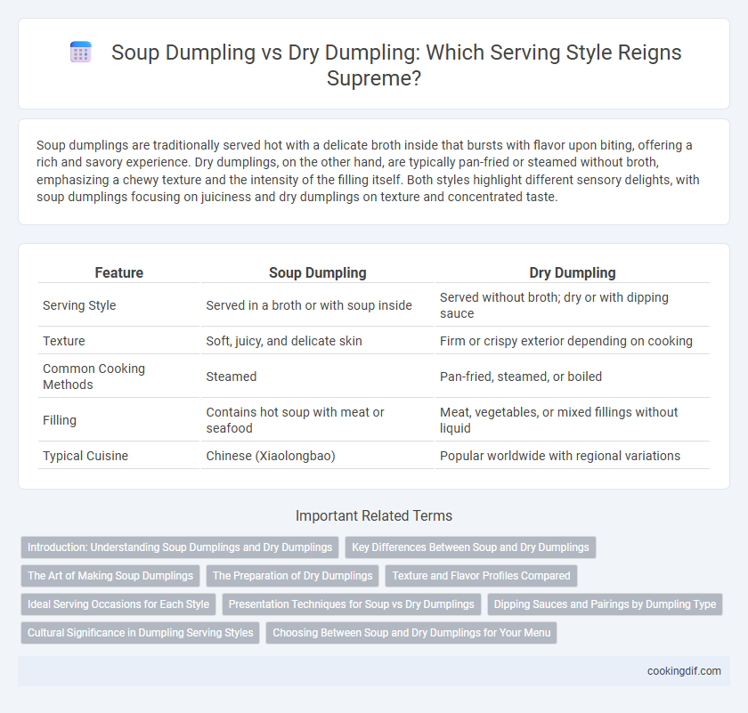 Soup Dumpling vs Dry Dumpling: Which Serving Style Reigns Supreme?