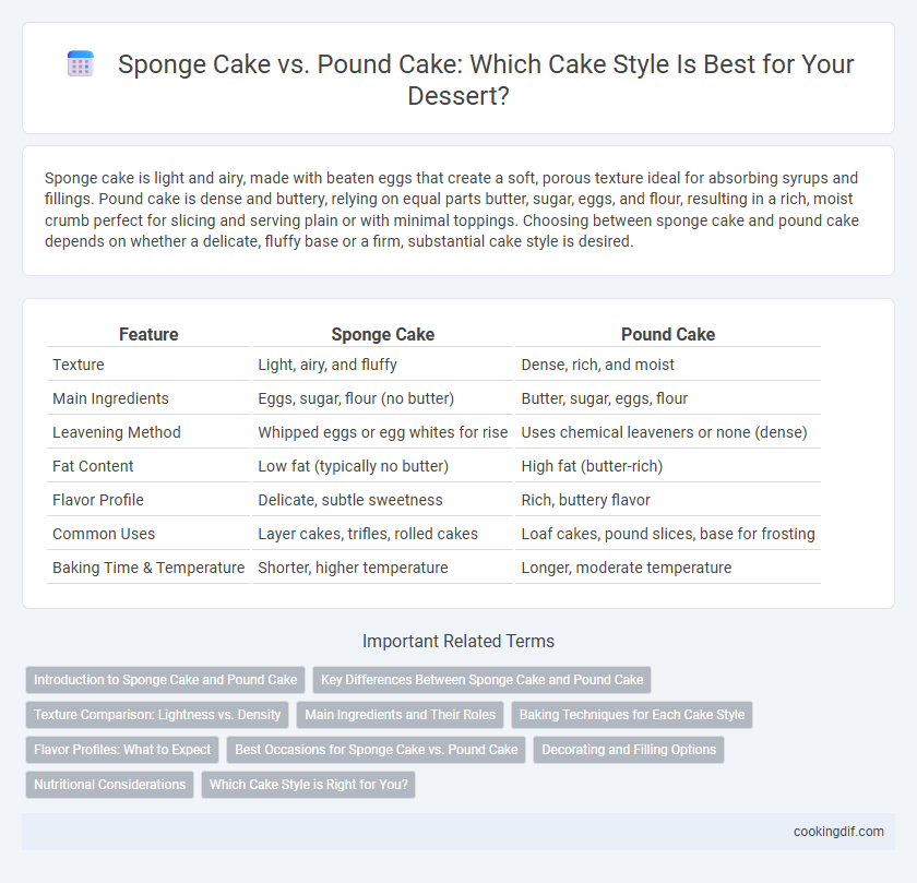 Sponge Cake vs. Pound Cake: Which Cake Style Is Best for Your Dessert?