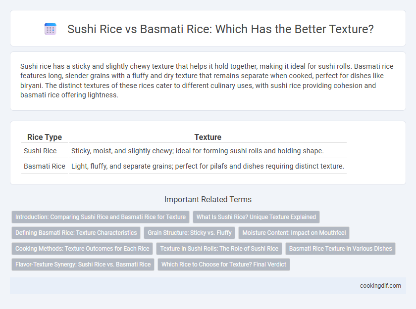 Sushi Rice vs Basmati Rice: Which Has the Better Texture?