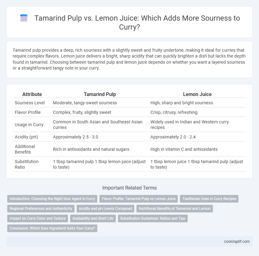 Tamarind Pulp vs. Lemon Juice: Which Adds More Sourness to Curry?