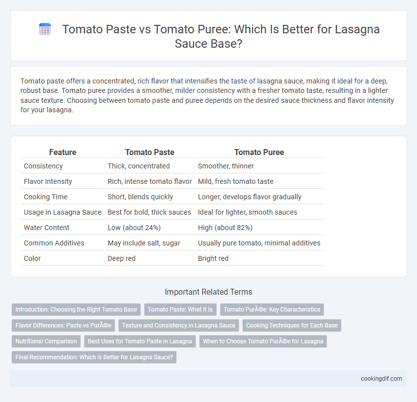 Tomato Paste vs Tomato Puree: Which Is Better for Lasagna Sauce Base?