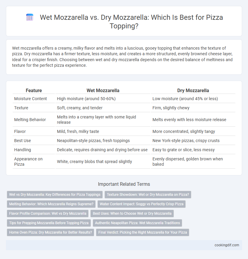 Wet Mozzarella vs. Dry Mozzarella: Which Is Best for Pizza Topping?