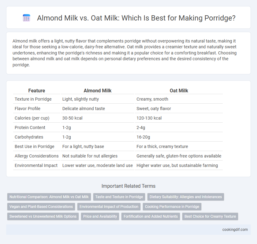 Almond Milk vs. Oat Milk: Which Is Best for Making Porridge?