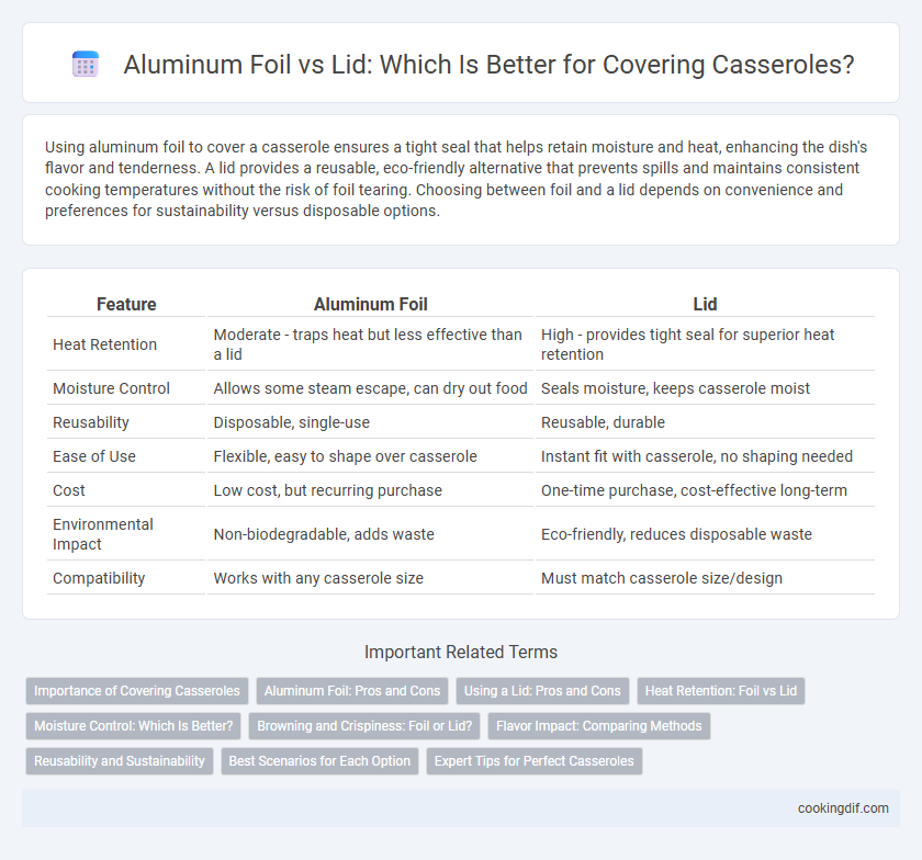 Aluminum Foil vs Lid: Which Is Better for Covering Casseroles?