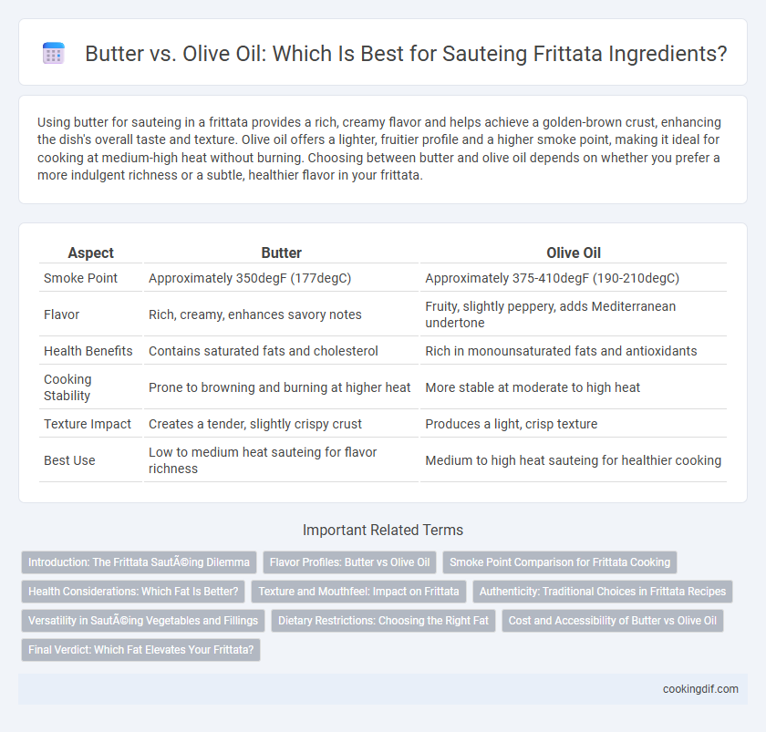 Butter vs. Olive Oil: Which Is Best for Sauteing Frittata Ingredients?