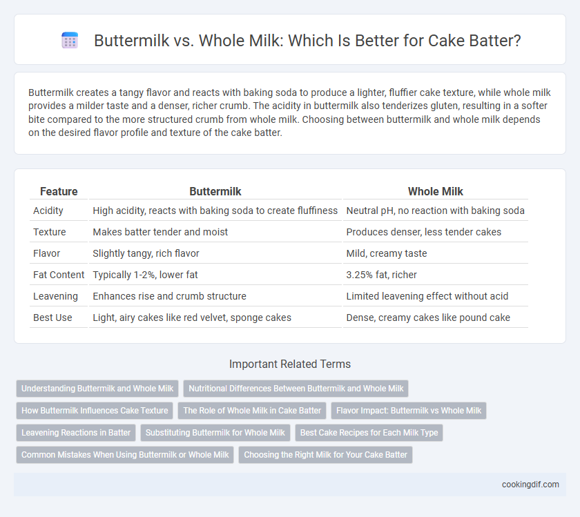 Buttermilk vs. Whole Milk: Which Is Better for Cake Batter?