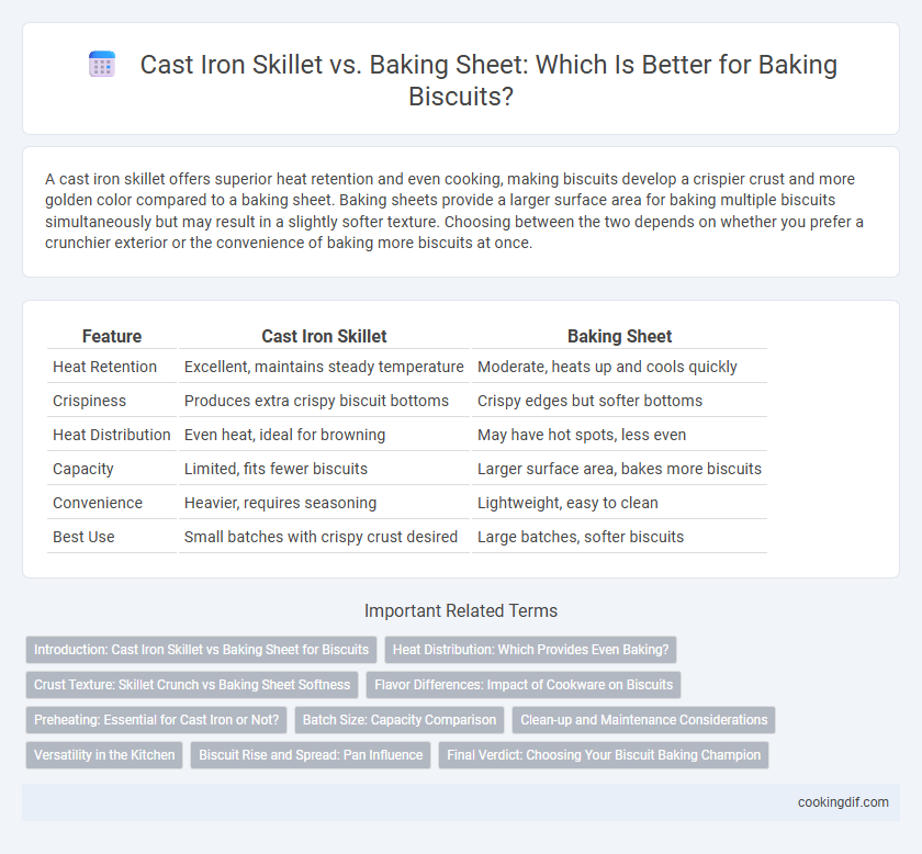 Cast Iron Skillet vs. Baking Sheet: Which Is Better for Baking Biscuits?