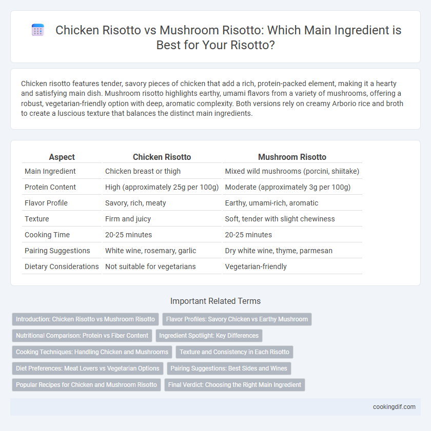 Chicken Risotto vs Mushroom Risotto: Which Main Ingredient is Best for Your Risotto?