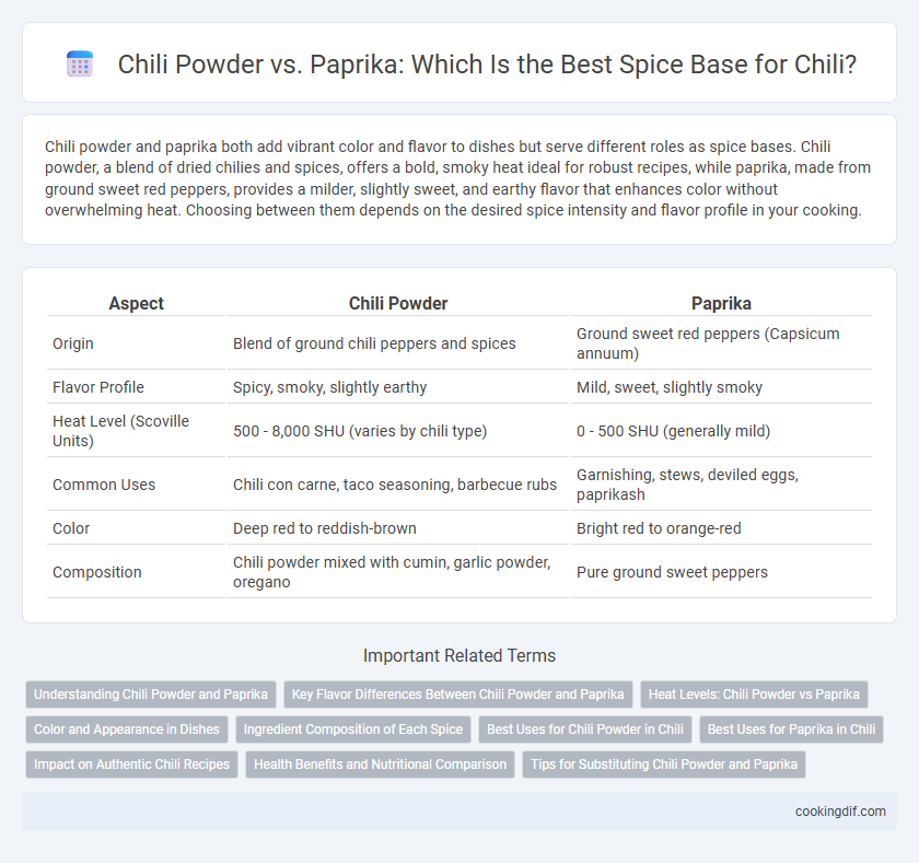 Chili Powder vs. Paprika: Which Is the Best Spice Base for Chili?