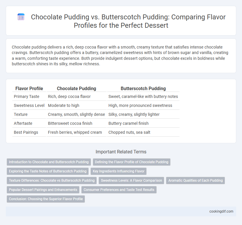 Chocolate Pudding vs. Butterscotch Pudding: Comparing Flavor Profiles for the Perfect Dessert