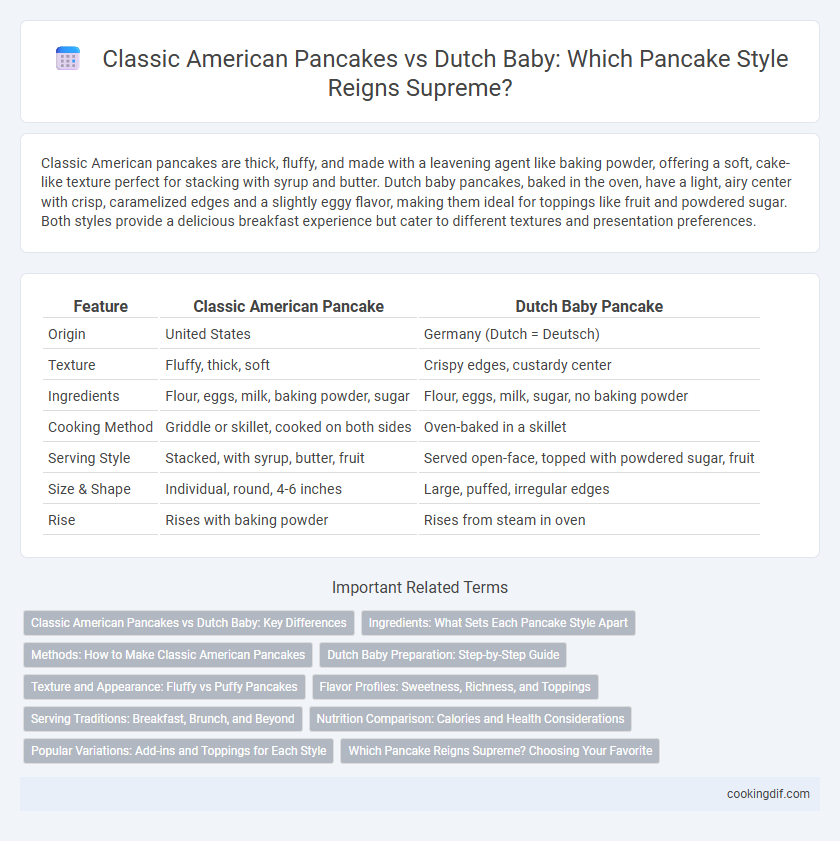 Classic American Pancakes vs Dutch Baby: Which Pancake Style Reigns Supreme?