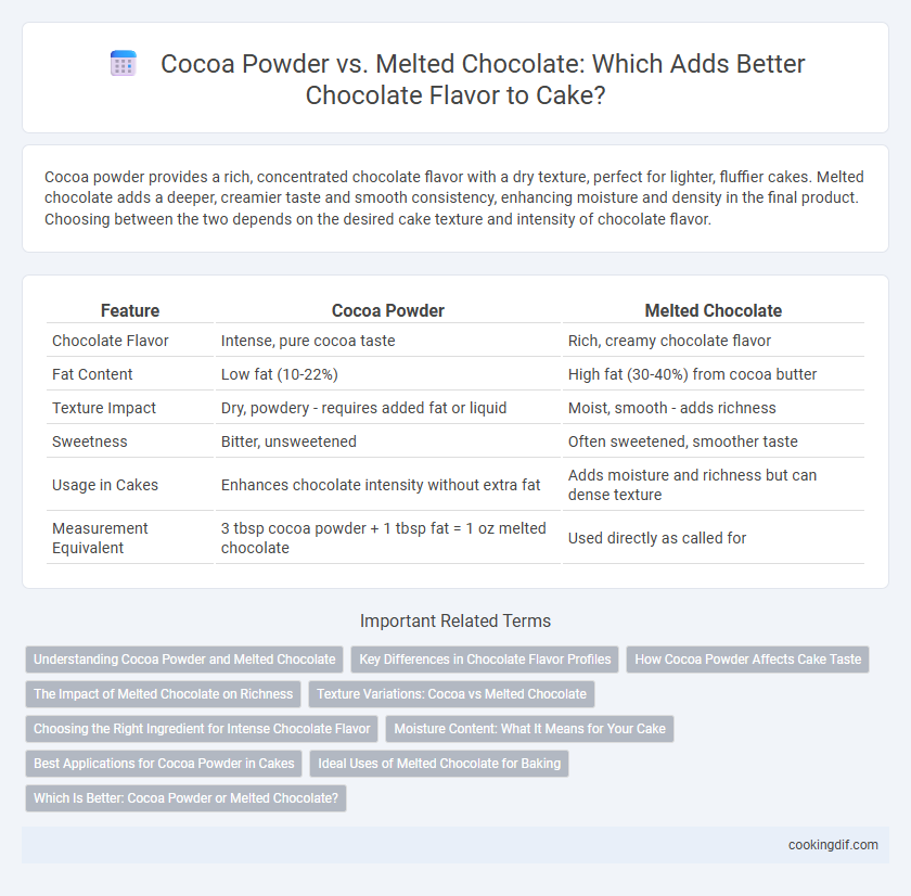 Cocoa Powder vs. Melted Chocolate: Which Adds Better Chocolate Flavor to Cake?