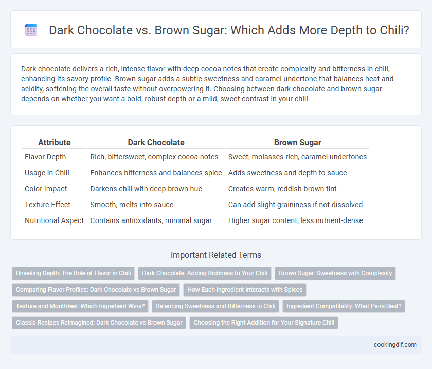 Dark Chocolate vs. Brown Sugar: Which Adds More Depth to Chili?