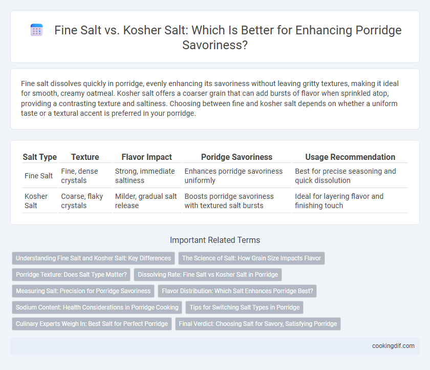 Fine Salt vs. Kosher Salt: Which Is Better for Enhancing Porridge Savoriness?