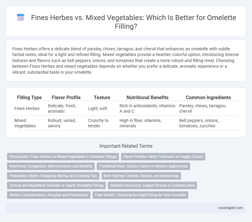 Fines Herbes vs. Mixed Vegetables: Which Is Better for Omelette Filling?