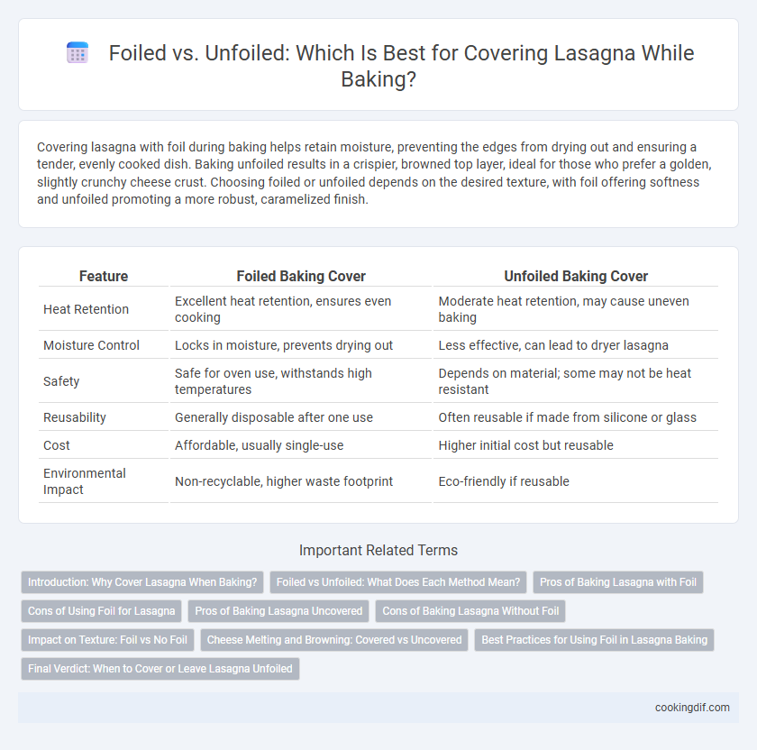 Foiled vs. Unfoiled: Which Is Best for Covering Lasagna While Baking?