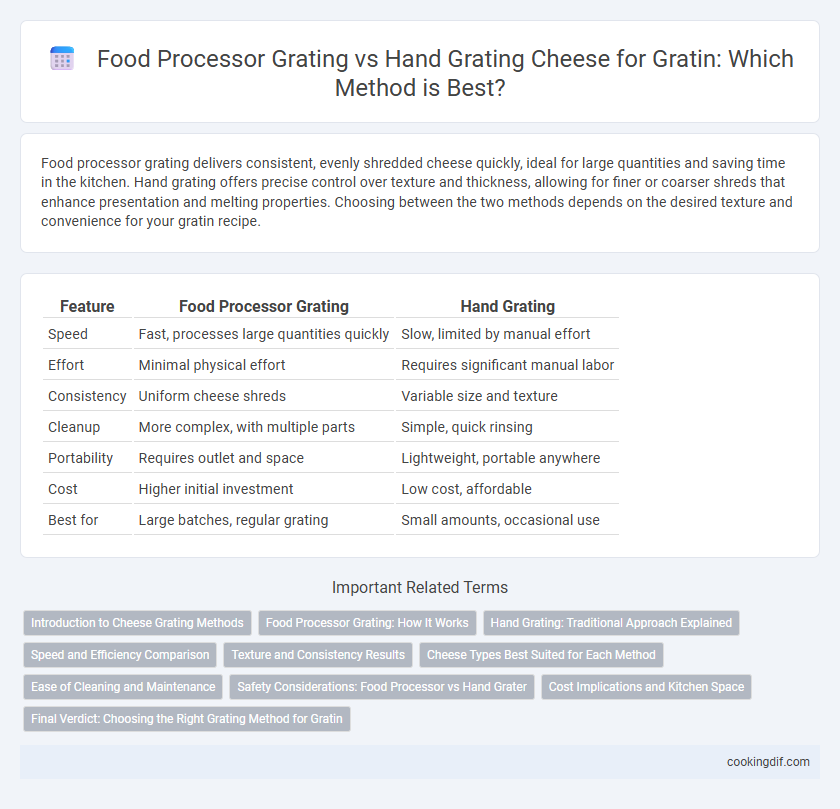 Food Processor Grating vs Hand Grating Cheese for Gratin: Which Method is Best?