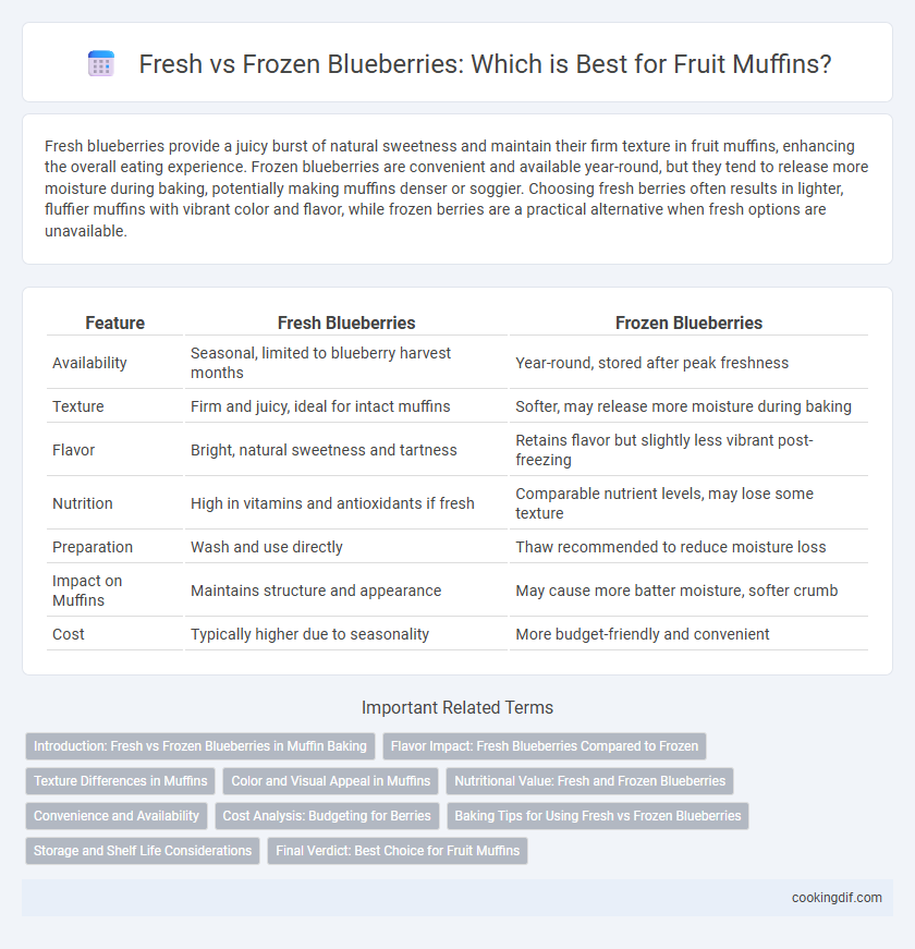 Fresh vs Frozen Blueberries: Which is Best for Fruit Muffins?