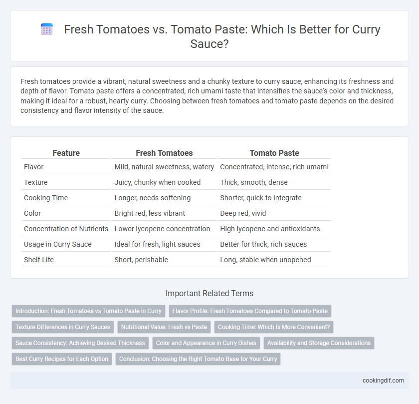 Fresh Tomatoes vs. Tomato Paste: Which Is Better for Curry Sauce?