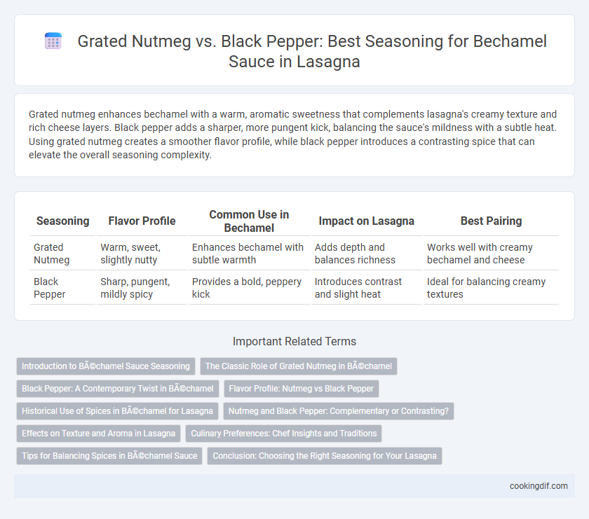 Grated Nutmeg vs. Black Pepper: Best Seasoning for Bechamel Sauce in Lasagna