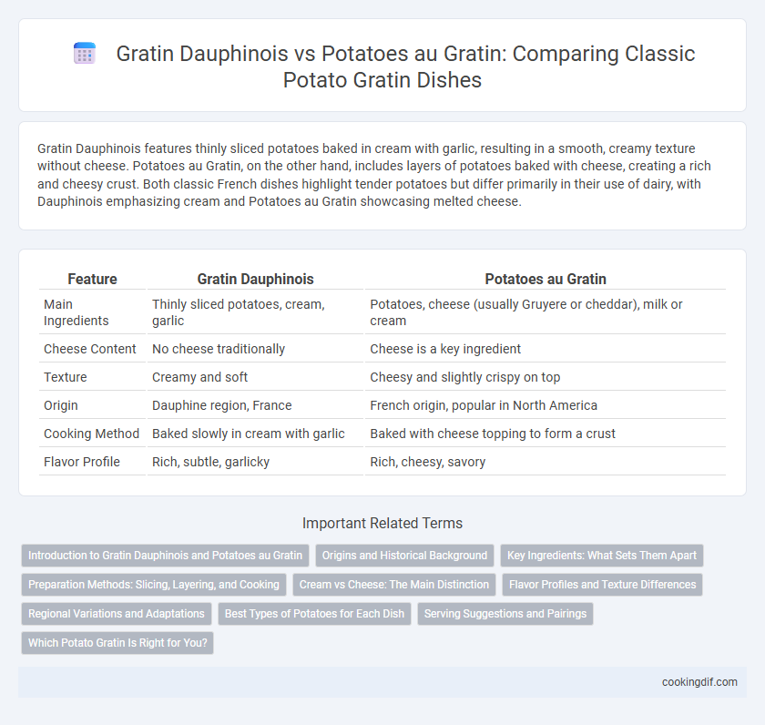 Gratin Dauphinois vs Potatoes au Gratin: Comparing Classic Potato Gratin Dishes