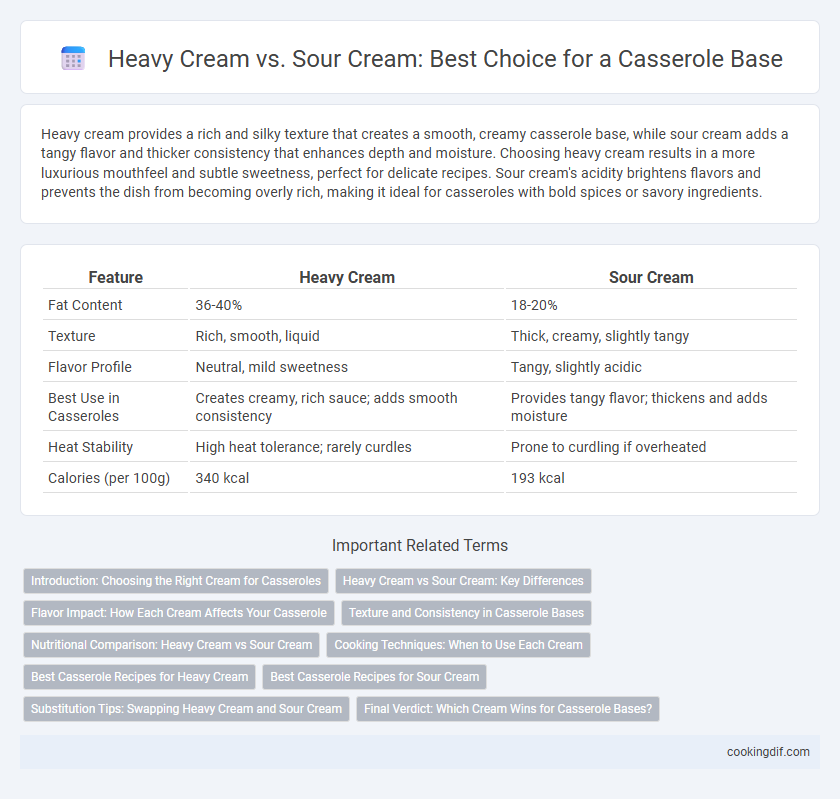 Heavy Cream vs. Sour Cream: Best Choice for a Casserole Base