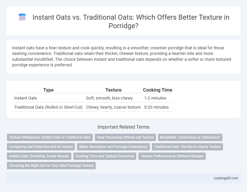 Instant Oats vs. Traditional Oats: Which Offers Better Texture in Porridge?